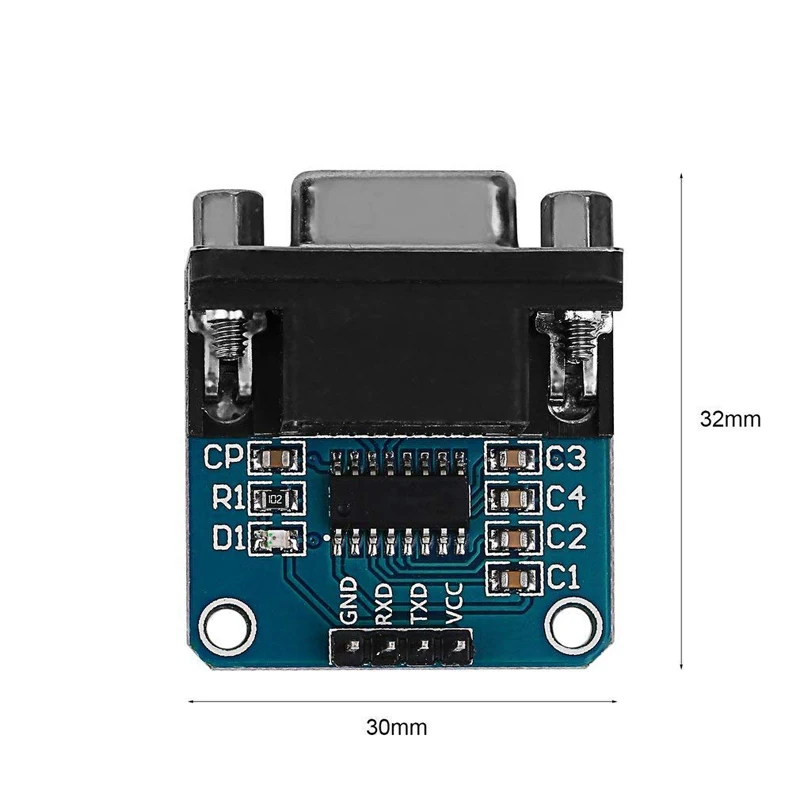 Aokin для MAX3232 RS232 к последовательный порт TTL Модуль преобразователя DB9 разъем MAX232 Плата расширения для Arduino Raspberry pi