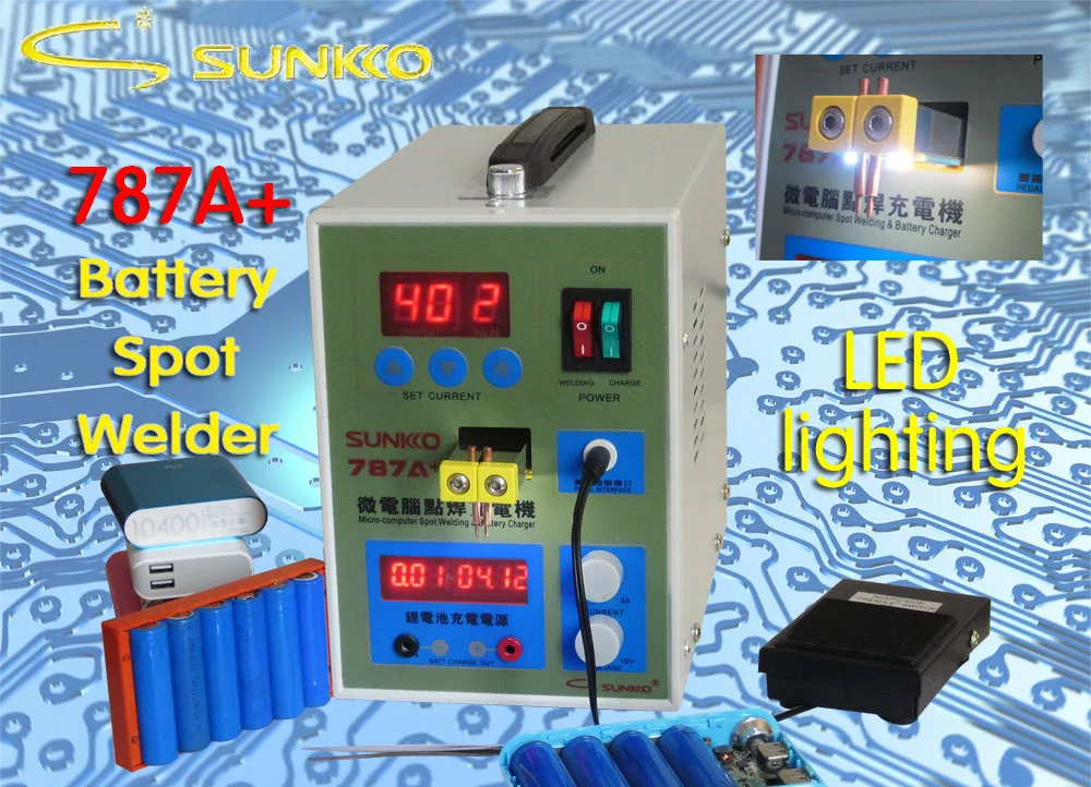 787A+ MCU батарея точечный сварочный аппарат применимый ноутбук и телефон батарея точность сварки педаль