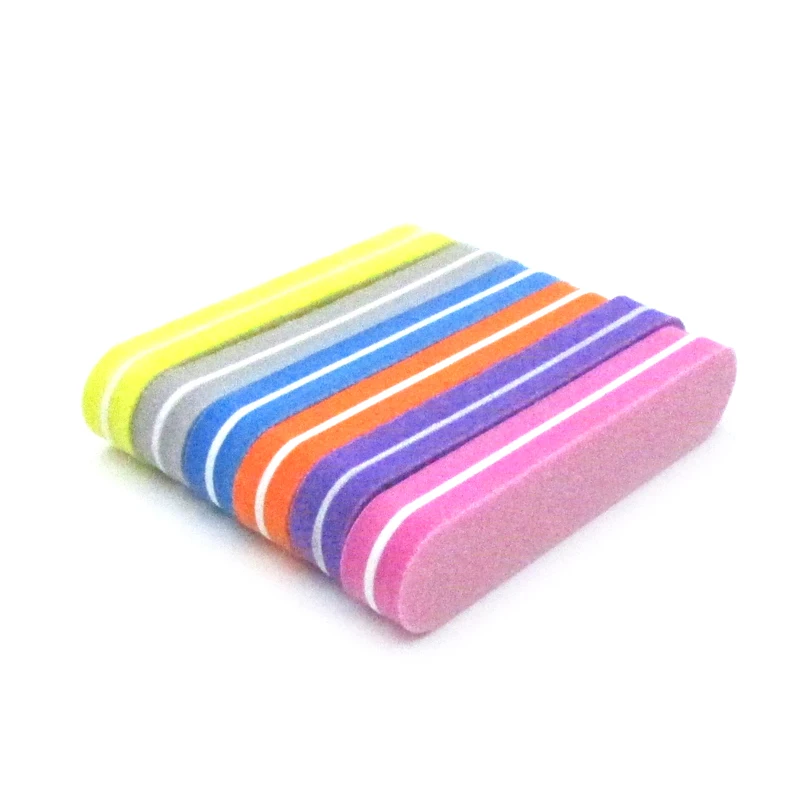 

10pcs/lot Mix Color Small Sponge File Washable Sanding Nail File 100/180 Nail Buffer Polish lime a ongle Pedicure Manicure Tools