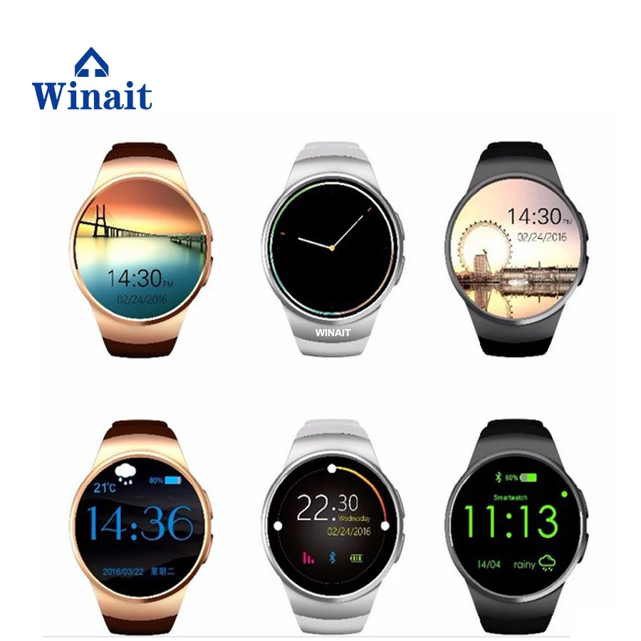 winait GSM heart rate monitor watch KW18 CPU MTK2502C support IOS + Android 350 mAh high power polymer battery