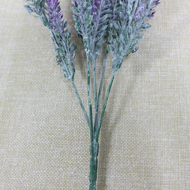 Flone 5 Branch Romantic Provence Lavender Artificial Flower Bouquet Simulation Plastic Flowers Wedding Home Party Decor Plants (19)