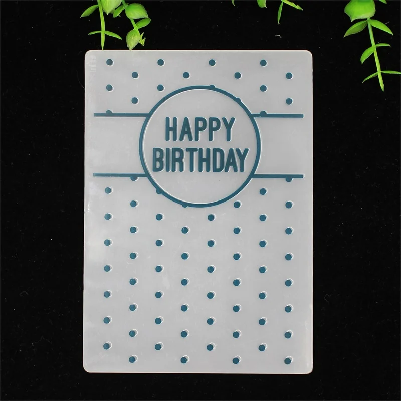 

KSCRAFT Happy Birthday Plastic Embossing Folders for DIY Scrapbooking Paper Craft/Card Making Supplies