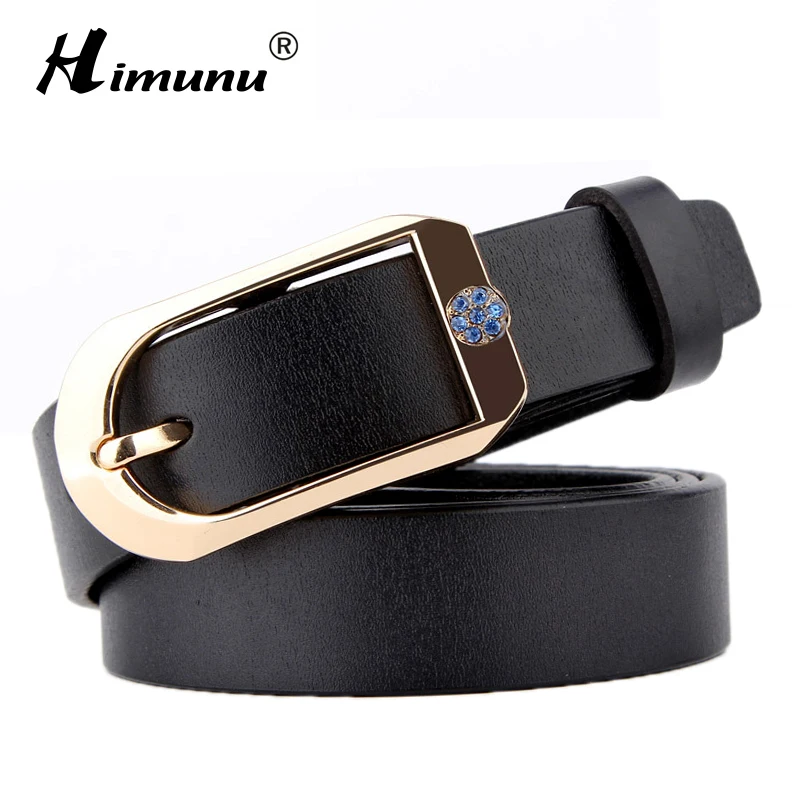 

[HIMUNU] New Womens Brand Fashion Cowskin Genuine leather Belt Luxury Vintage Designer Belt Women High Quality Casual Women Belt