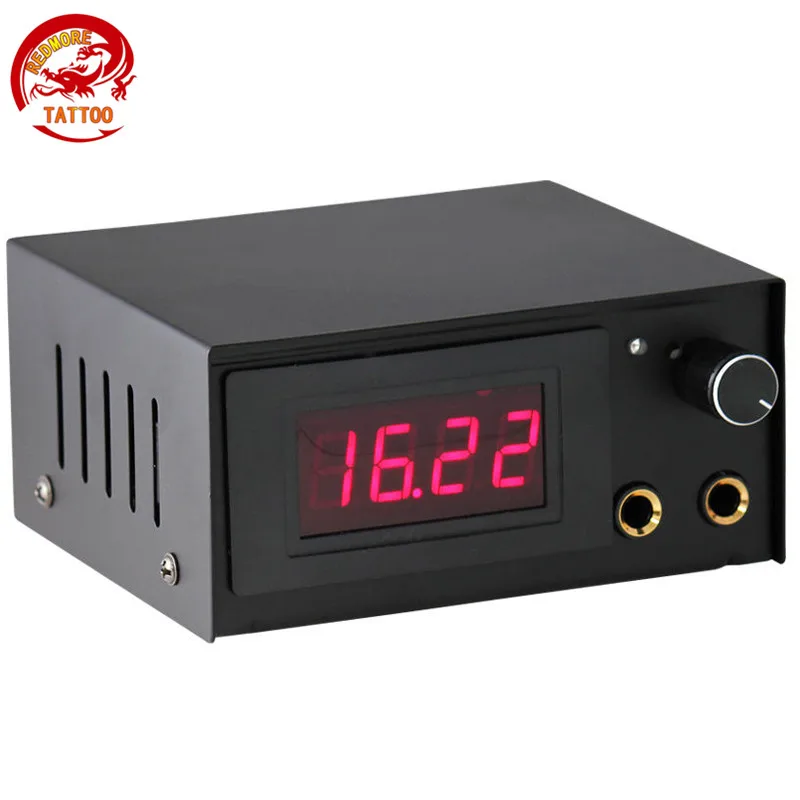 Compact LCD Digital Tattoo Machine Gun Power Supply Set Clip Cord Foot