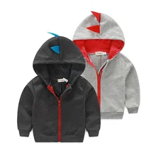 2016 New Autumn retail Fashion 0-24M baby hoodies 1piece baby clothing dinosaur animal baby boy sweatshirt baby coat 2 colors