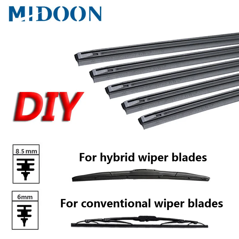 MIDOON 1pcs Car Insert Rubber Strip Windscreen Wiper Blade (Refill) 8.5mm/6mm Soft 14\ MIDOON 1pcs Car Insert Rubber Strip Windscreen Wiper Blade (Refill) 8.5mm/6mm Soft 14\