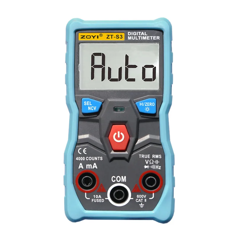 

New NCV True-RMS Digital Multimeter Auto Range 4000 counts Temperature 40M Ohm Back light AC/DC Voltage Ammeter Current Meter