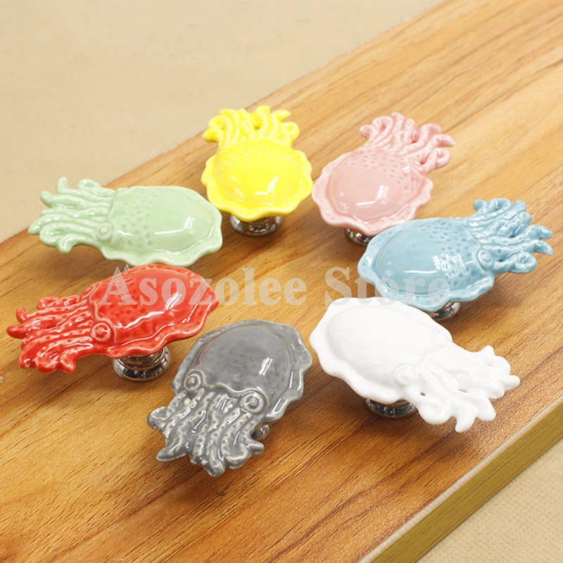 لطيف الأخطبوط الأطفال الاطفال غرفة مقابض باب خزانة دولاب المقابض خزانة درج التأثيرات ديكور المنزل