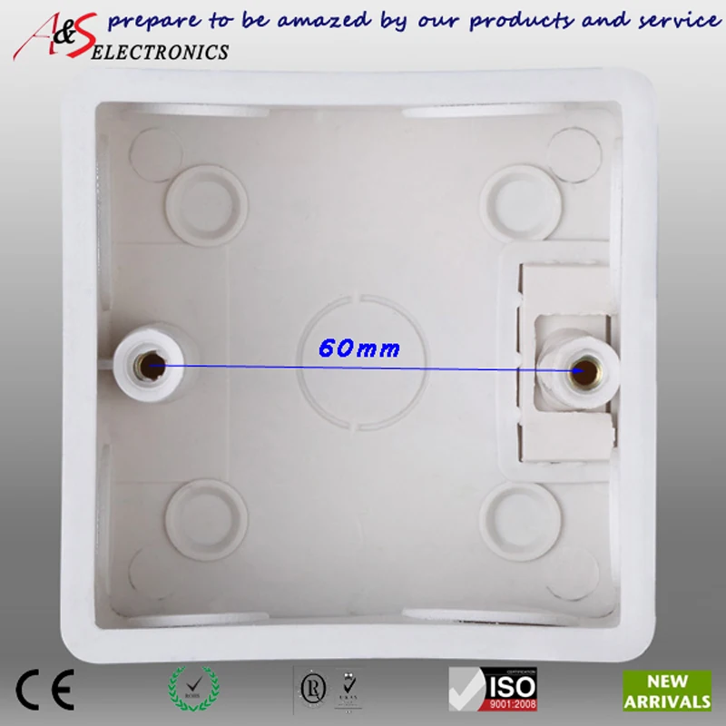 86x86mm Wall Mounted Junction Box for Electrical Switches and Sockets