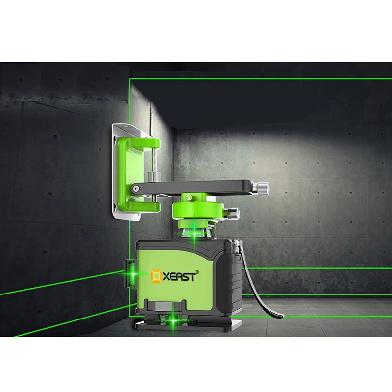 auto-nivelamento da linha transversal 4d nível do laser verde com exterior