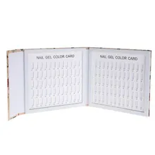 

120 Colors Nail Gel Polish Display Card Book Color Board Palette Stand with 120pcs Nail Tips Salon Show Tools