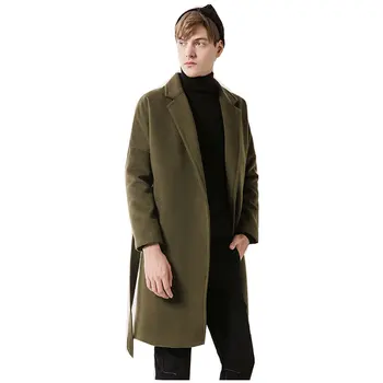 

Jackets & Coats New Fashion Single Breasted Casual Mens Wool Blend Jackets Full Winter For Male Wool Overcoat 2XL