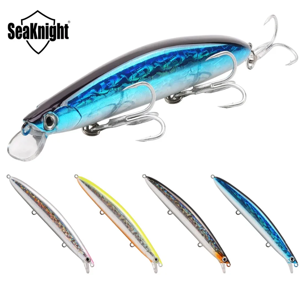 

4PCS/Lot SeaKnight SK008 Minnow Fishing Lures 20g 125mm 0.3~0.9M Artificial Bait Hard Fishing Lure Set Wobbler Bait With 3 Hooks
