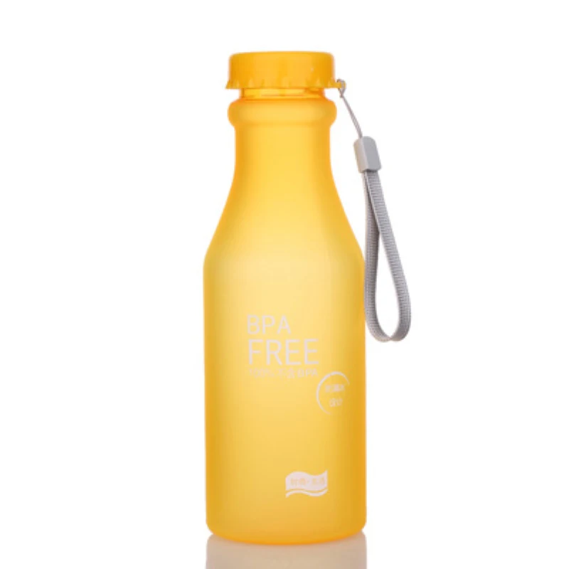 

550ml Candy Color Sport Drinking Water Bottle Frosted Leak-proof High Quality Portable Water Bottle For Travel Yoga Running