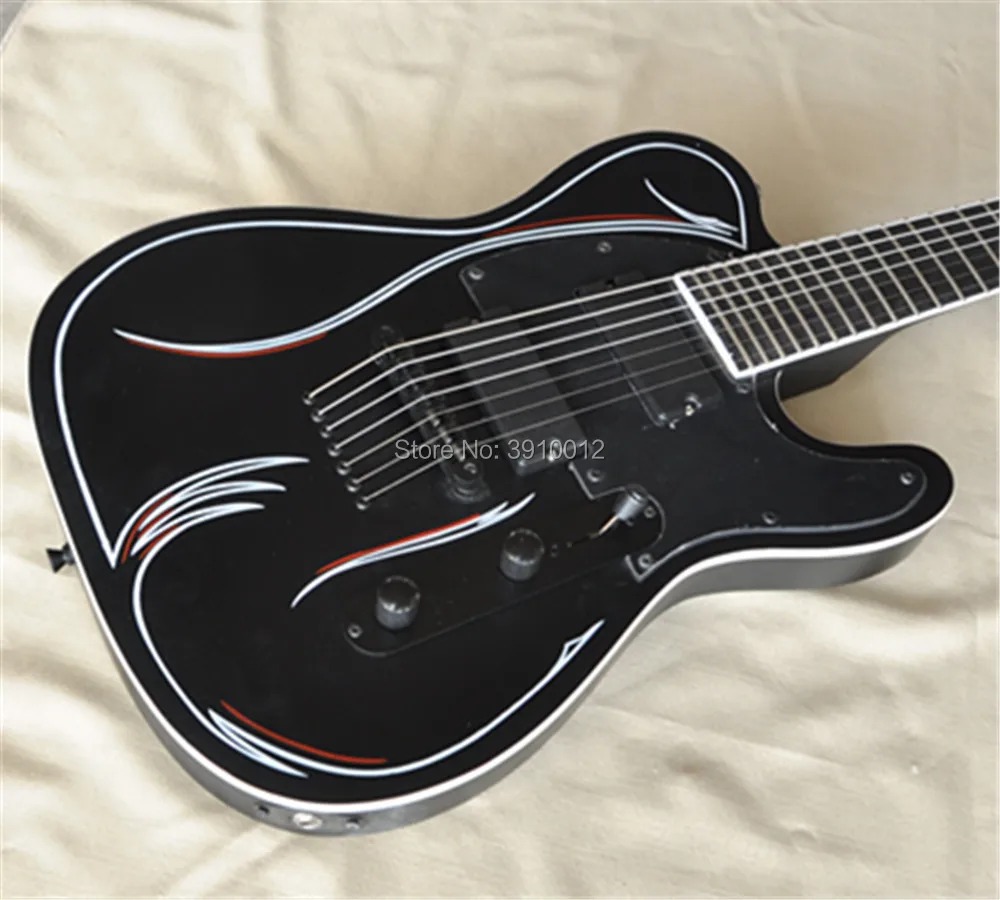 factory custom black matte Tele 7-string electric guitars free shipping can be customized upon request factory custom black matte Tele 7-string electric guitars free shipping can be customized upon request
