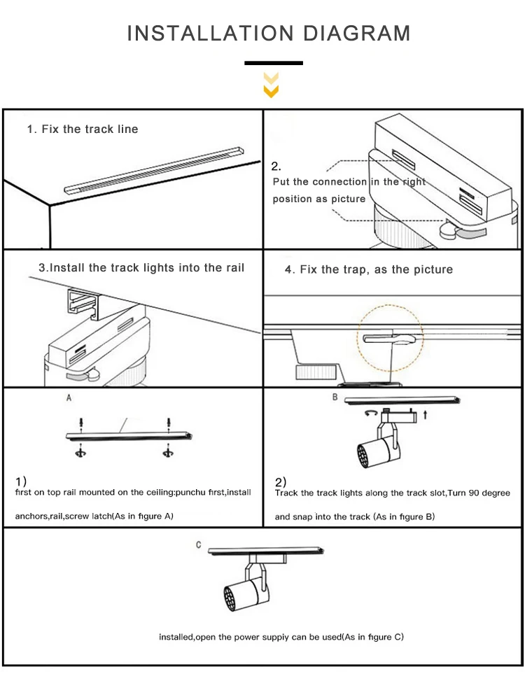 HOT SELL Aluminum LED Track Lights Modern COB Spotlights Super Brightness Highlight Object Fashion Shop Lighting Effect Dynasty