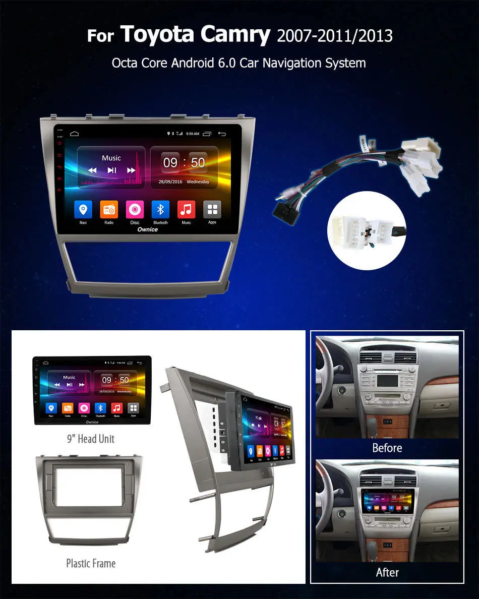 Clearance Ownice  C500+ G10 8 Core 10.1" Android Car Radio Stereo Car DVD player GPS for Subaru Forester Toyota CAMRY Hyundai Santa Fe 4