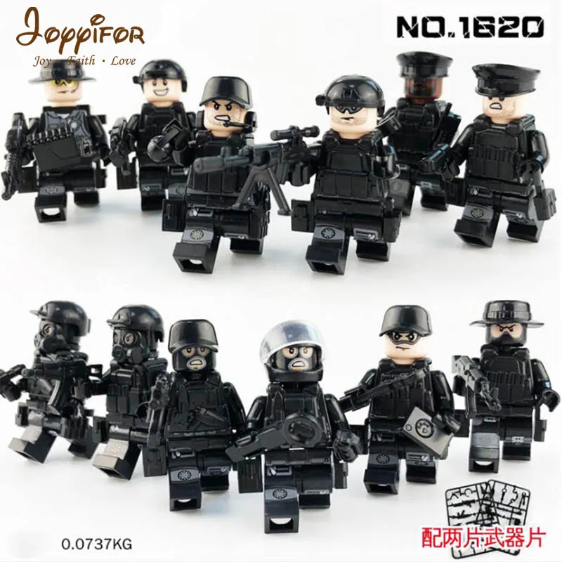

JOYYIFOR 12/Sets Police series Special Weapons Minifigure Building Blocks Compatible with LegoINGlys Assemble Toys For Children