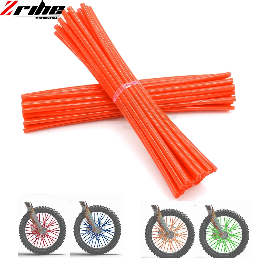 for ktm bmw kawaskai 72Pcs Pink Motorcycle Dirt Bike Wheel Rim Spoke Skins Covers Wrap Protector Free shippin