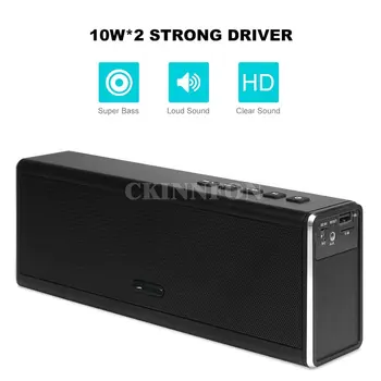 

50Pcs/Lot Wireless Bluetooth Speakers with Dual Drivers Super Bass Portable Bluetooth Speaker 4000Mah Battery Up to 20 Hours
