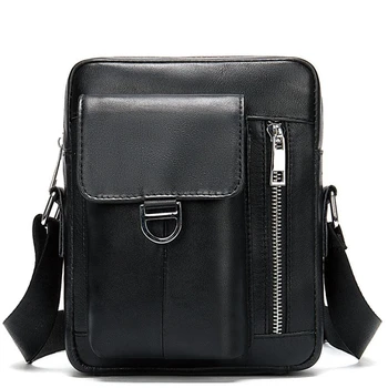 

New Men Fashion Shoulder Bag Casual Crossbody Bag High Quality Practical Genuine Leather Bags Vintage Messenger Bags