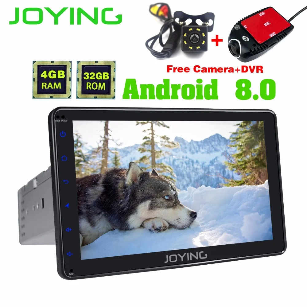 

JOYING 8" 1 Din Android 8 Car Multimedia Video Tablet GPS Navigation Radio Stereo Player with free DVR rear view reverse camera