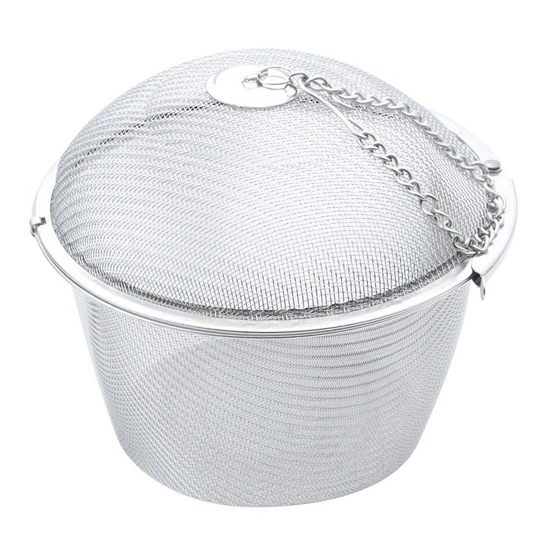 

Hot sale Extra Large Stainless Steel Twist Lock Mesh Tea Ball Tea Infuser with Hook Chain