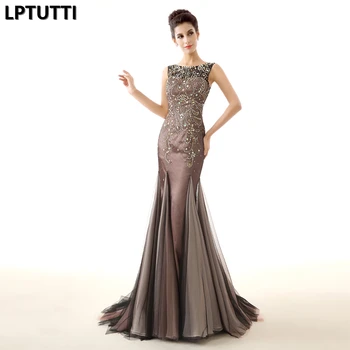 

LPTUTTI Beading Crystal Gratuating New For Women Elegant Date Ceremony Party Prom Gown Formal Gala Luxury Long Evening Dresses
