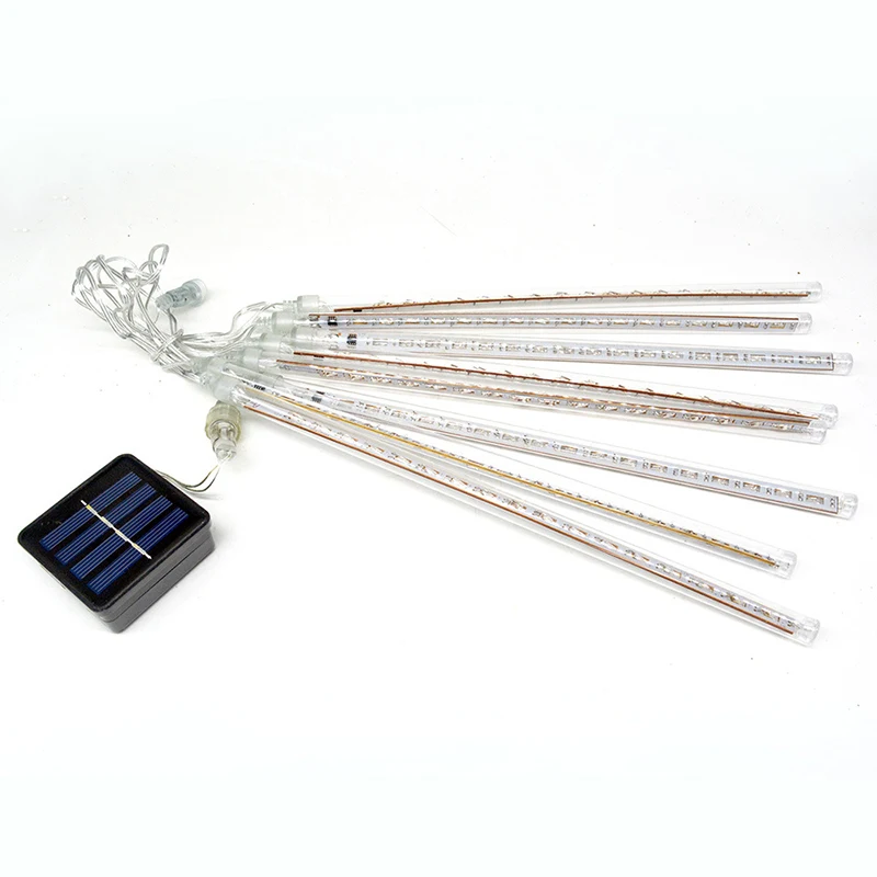 Luzes de Natal ao ar Decoração do Casamento Solar Powered String Livre Luzes Fadas Natal Árvore Casa Led Chuva Lâmpada Luz 2 Solar powered string luzes de natal ao