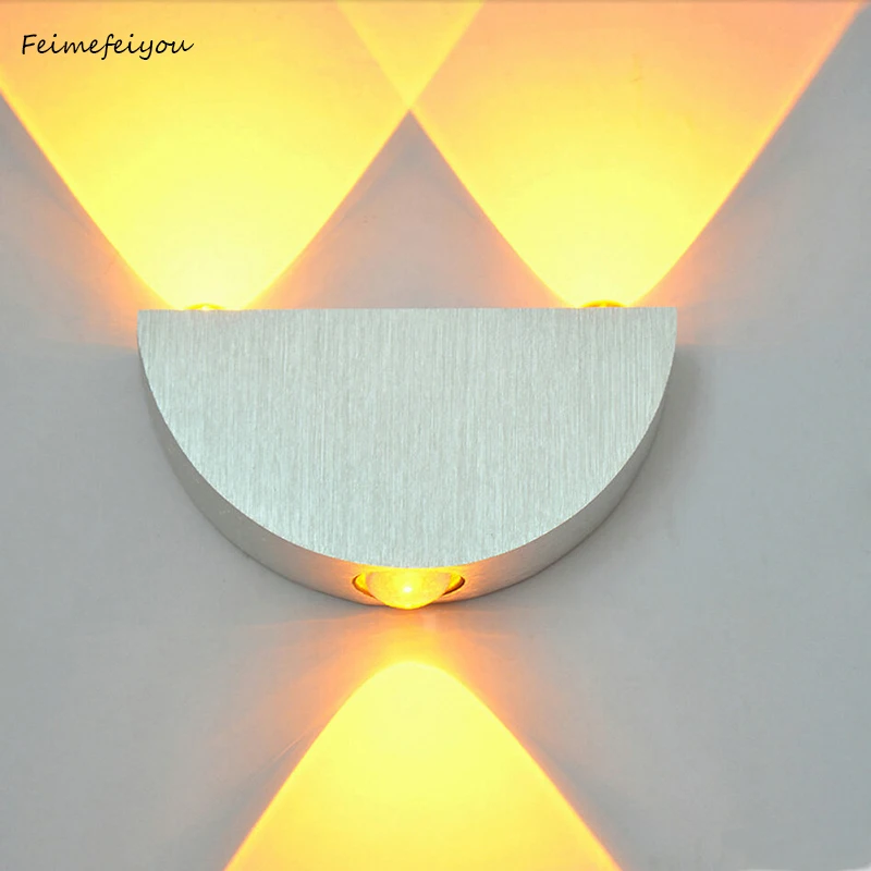 

Feimefeiyou luminaria Led Wall Lamp Aluminum Light AC110-220V semicircle style lighting Sconce Corridor Decorate Wall Light