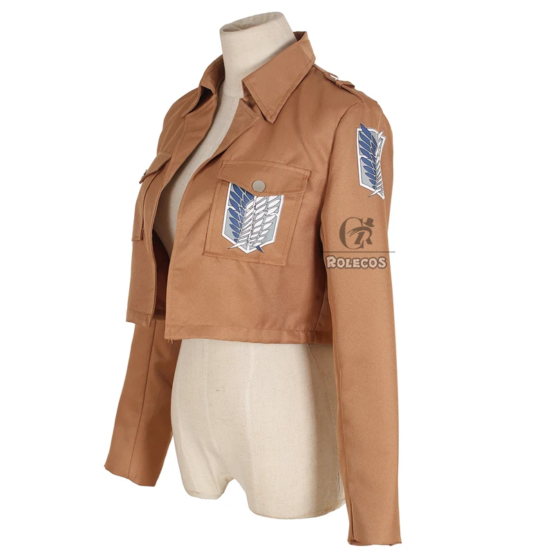 ROLECOS аниме атака на Титанов Косплей костюмы Shingeki no Kyojin Mikasa Ackerman Eren Yeager Скаутинг