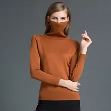 

Sunyokini Turtleneck Sweater Women Autumn Winter Casual Warm Knitted Sweaters Long Sleeve Pullovers Female Fashion Basic Shirts