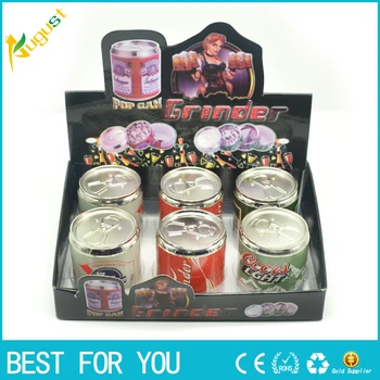 

100PCS/LOT can grinder smoking metal pipe metal click n vape 4 layer rasta Grinder