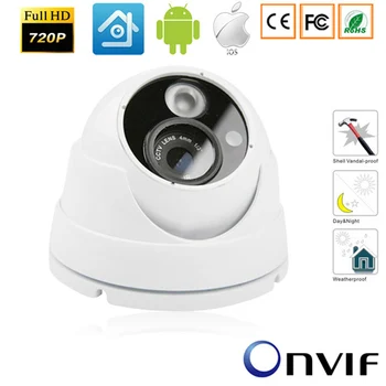 

720P/960P/1080P HD CCTV IP Outdoor Camera Array Leds Waterproof IR CUT NightVision P2P ONVIF Surveillance 2.8mm Len Camera