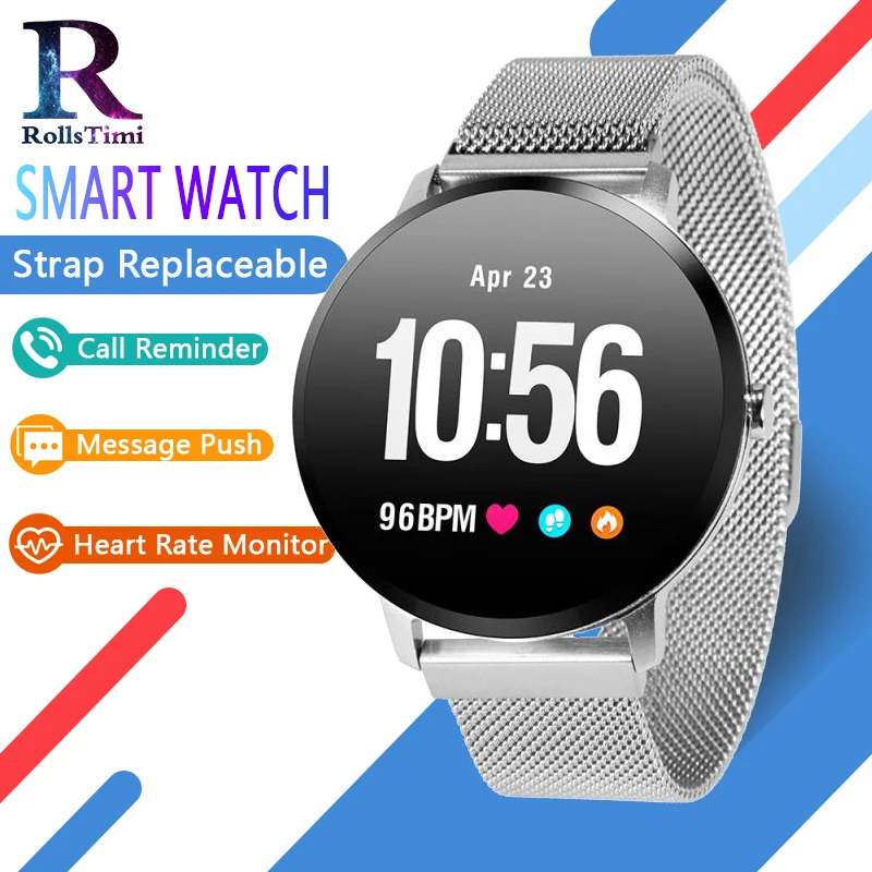 RollsTimi модные часы Smart Watch Для мужчин спортивные Водонепроницаемый Фитнес трекер V11