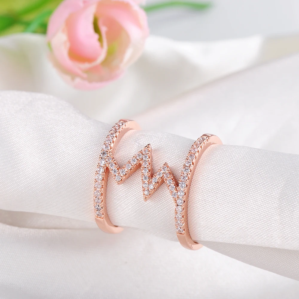 DEVOLOVE панк кольцо из розового золота Цвет кольца Мода геометрический Свадьба Bague