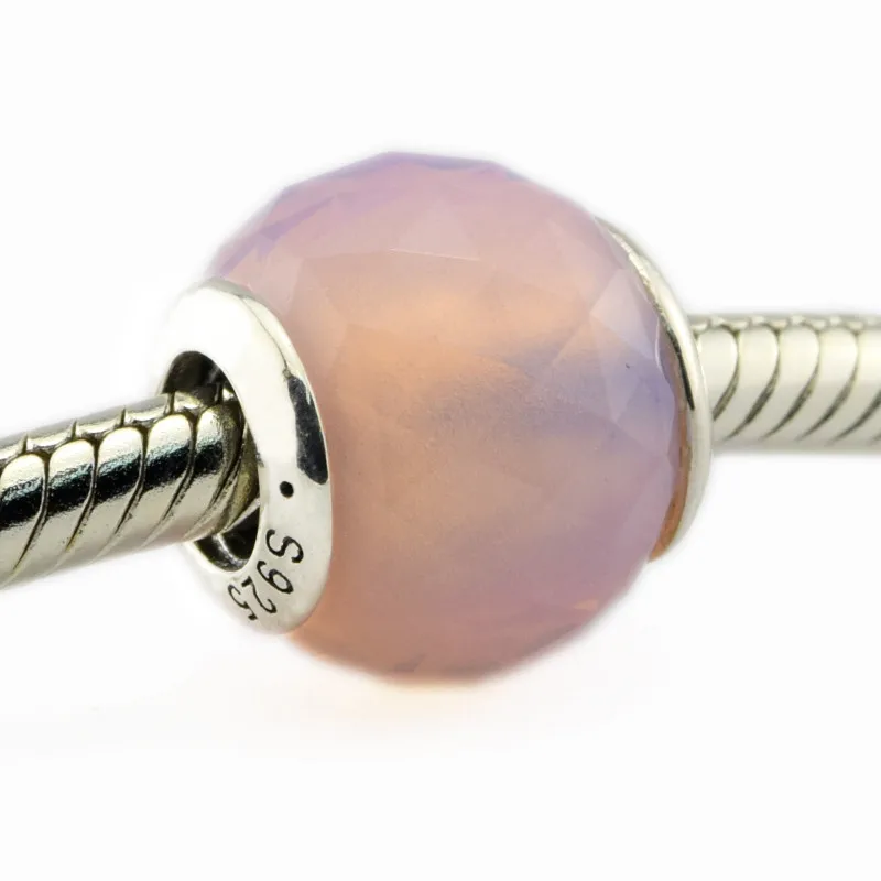 

Beads Genuine 925 Sterling Silver Fits Pandora Bracelets Original Geometric Facets Charms Bead for Jewelry Making pulseira