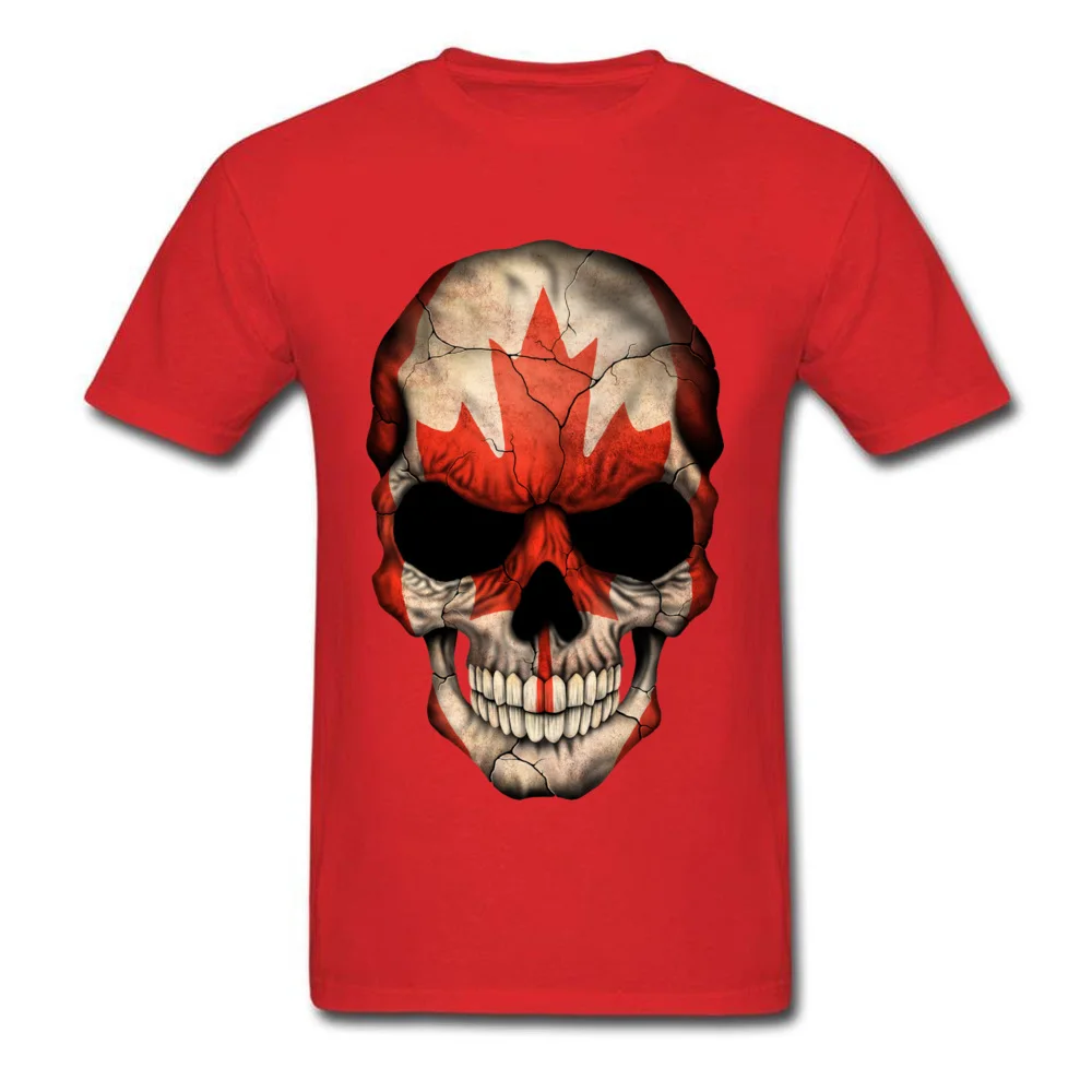 Canadian Flag Skull_red
