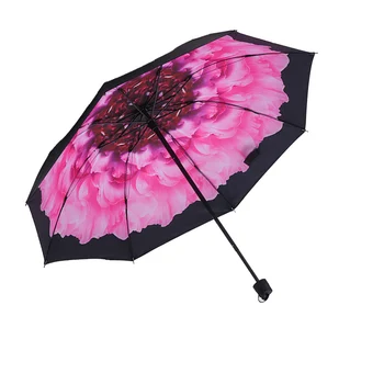 

Creative flaming Phenix Folding Umbrella,Rain Women Windproof Anti-UV Sun Parasol Female Painting Chinese Art Sakura Umbrellas