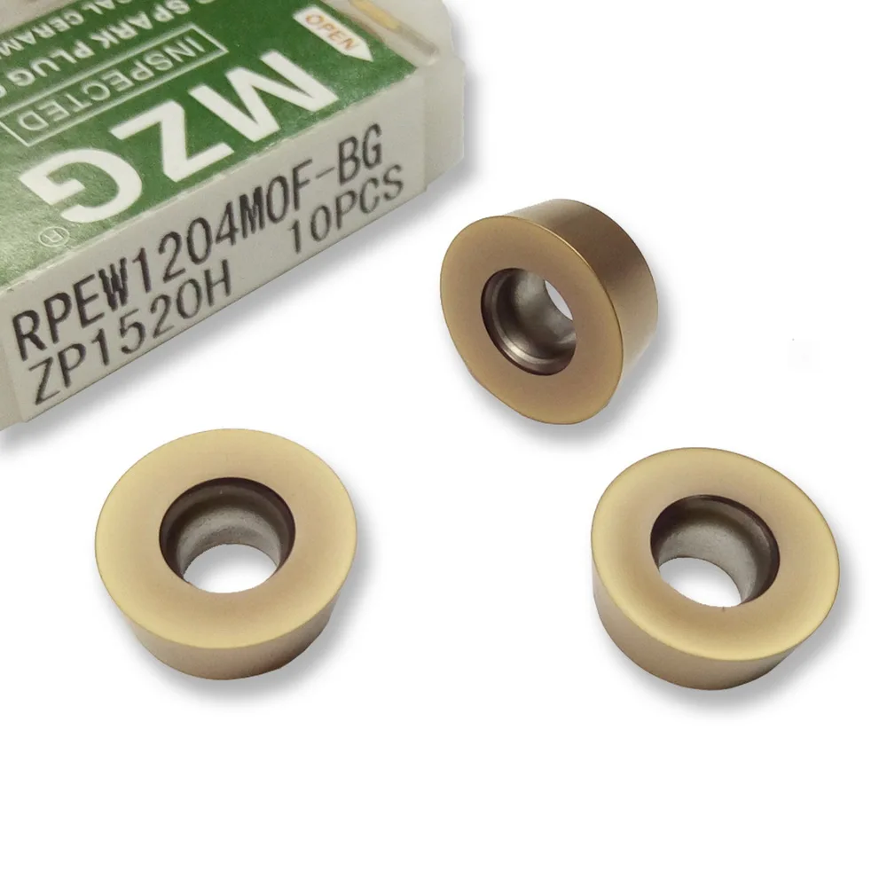 

MZG 10PCS Milling Machining RPMW 1204 zp 1521 Carbide Turning TRSM Mill Cutter Inserts for Steel Processing Toolholders
