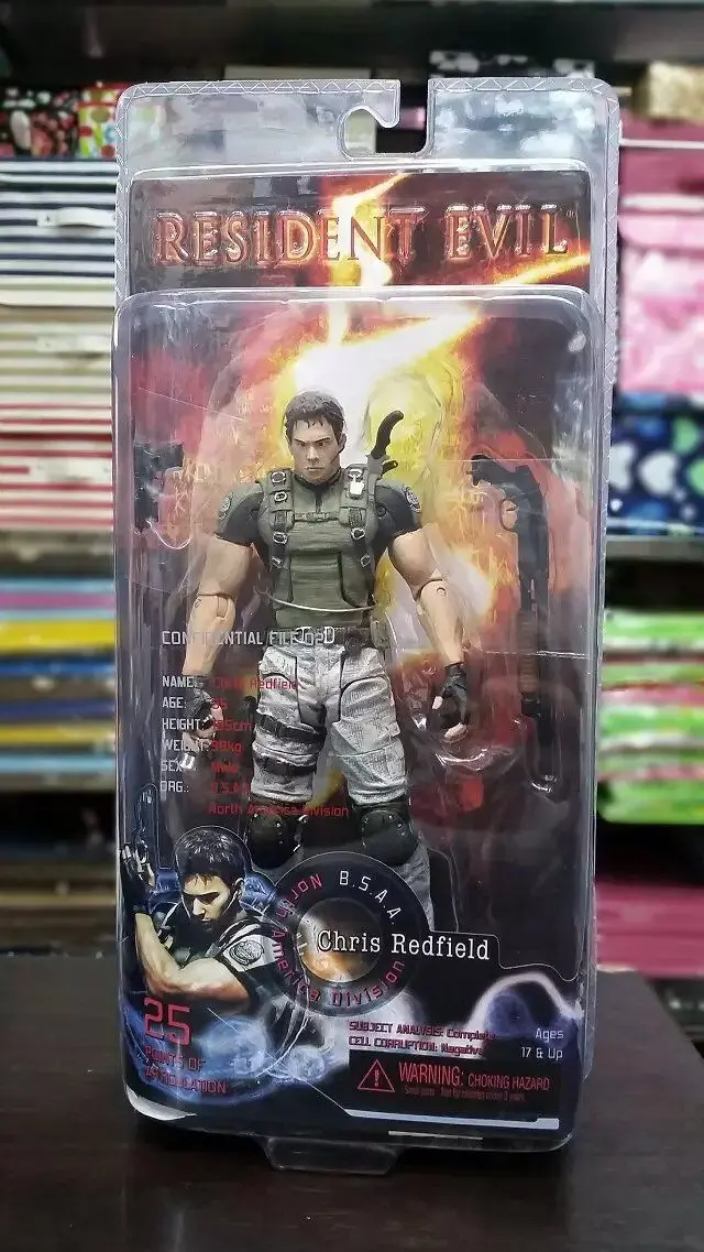 

Free shipping 7" 18cm NECA Resident Evil 5 Chris Redfield PVC Action Figure Collectible Model Toy KB0549