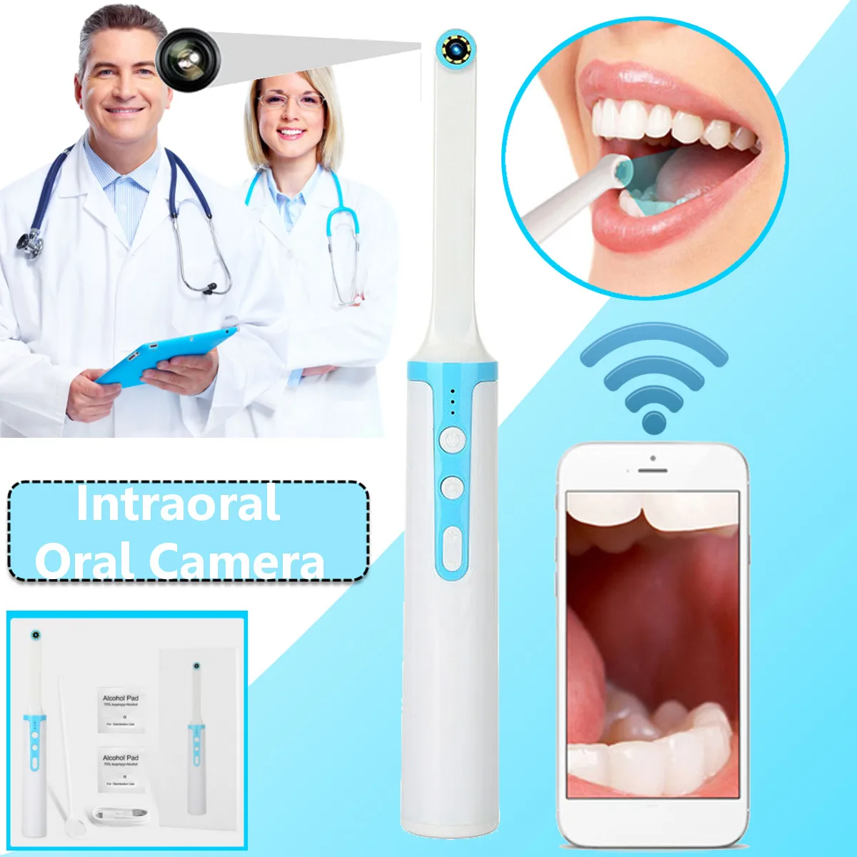 Беспроводной стоматологический инструмент для отбеливания зубов Wi-Fi HD USB Intraoral