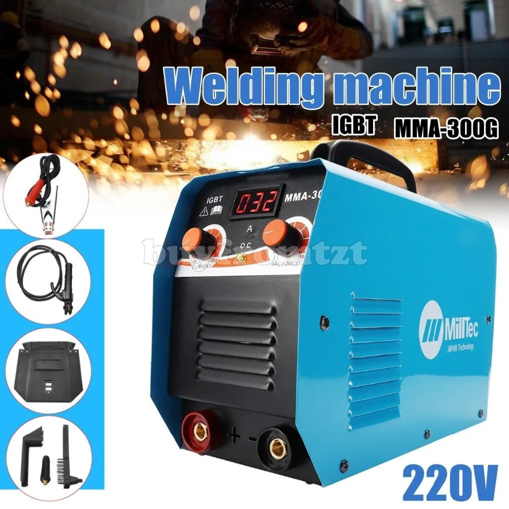 

MMA-300 IGBT Electrode Inverter Welding Machine With LCD Digital Ampermeter 220V