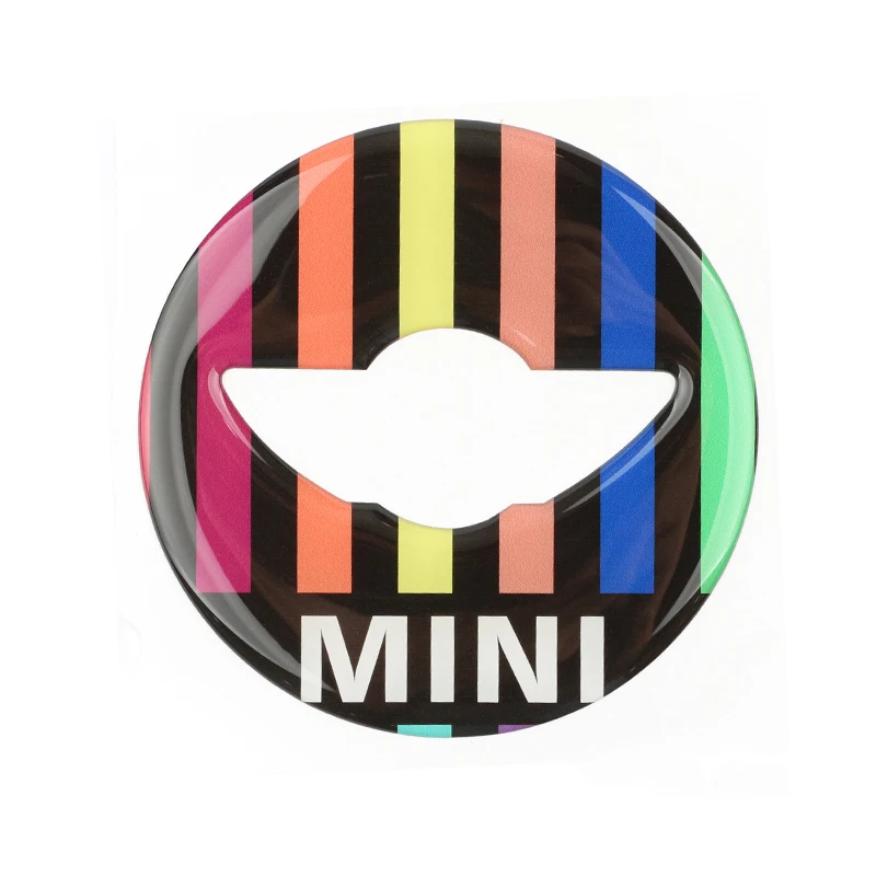 rainbow Лидер продаж для MINI COOPER F54 F55 F56 F60 Countryman, Clubman рулевое колесо 3D Выделенный автомобиль Стикеры самоклеящаяся отделка Аксессуары кожи - Название цвета: rainbow