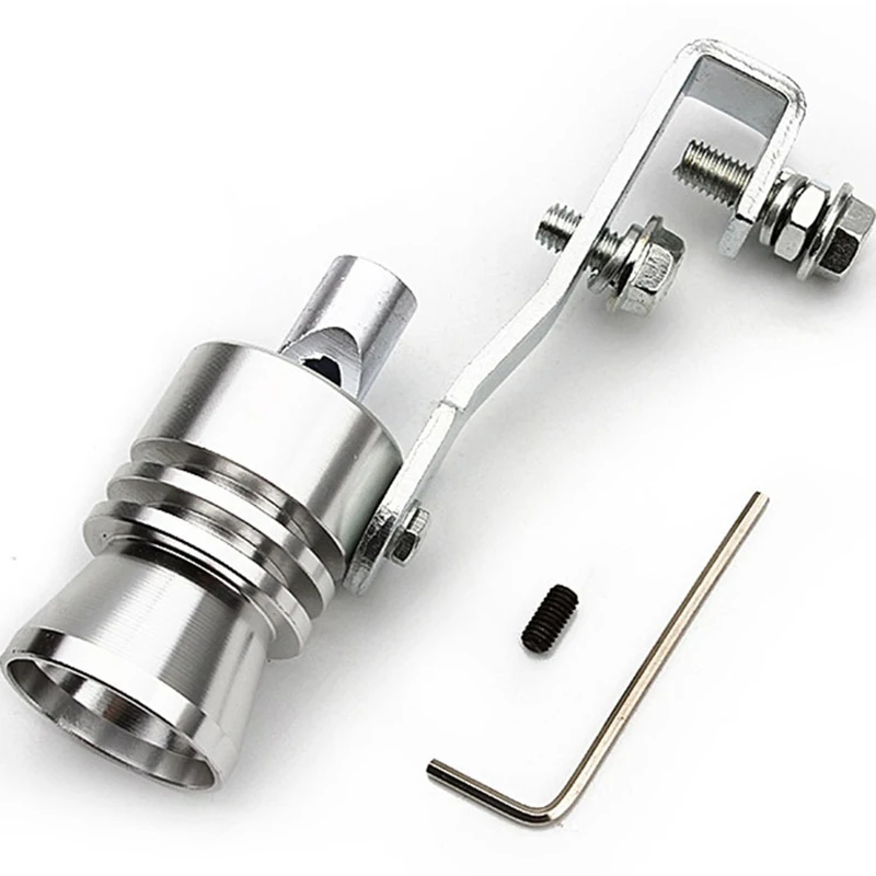 

Car Whistle Turbine Silver S Whistle Exhaust Pipe Speaker Modified for Automobile Turbine Car Accessories Keychain Keyring