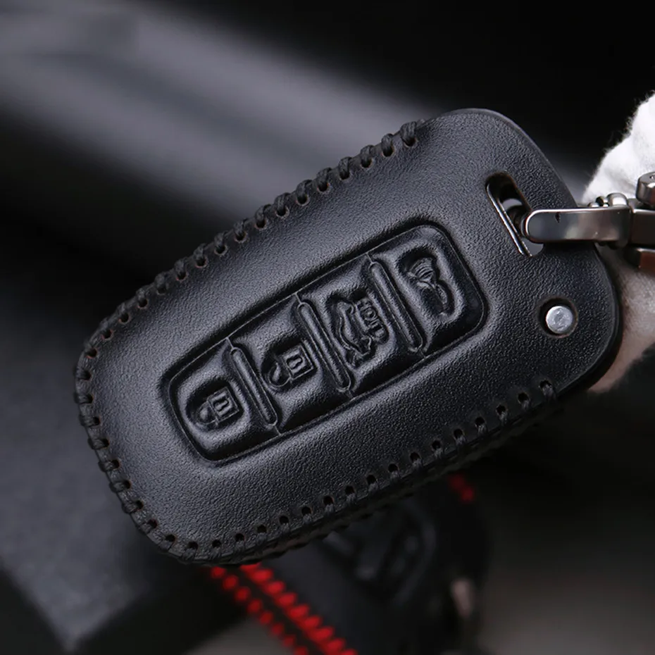 Кожаный чехол для ключей автомобиля для hyundai Elantra Sonata Veloster Genesis, защитный чехол для ключей, только чехол