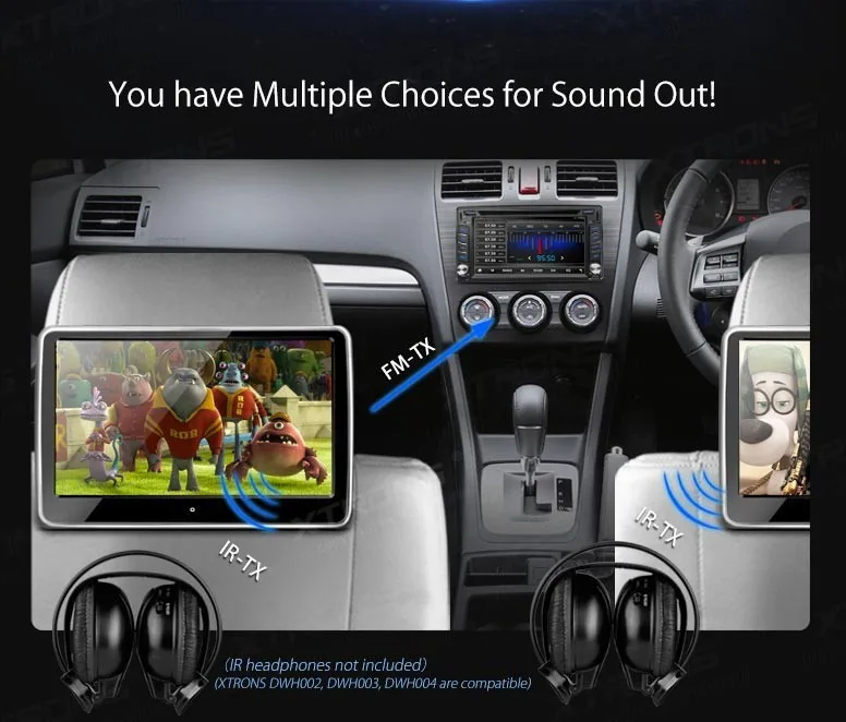 Discount XTRONS 10" Touch Screen Car Pillow Active Headrest Monitor DVD/USB/SD Player Game Disc 11
