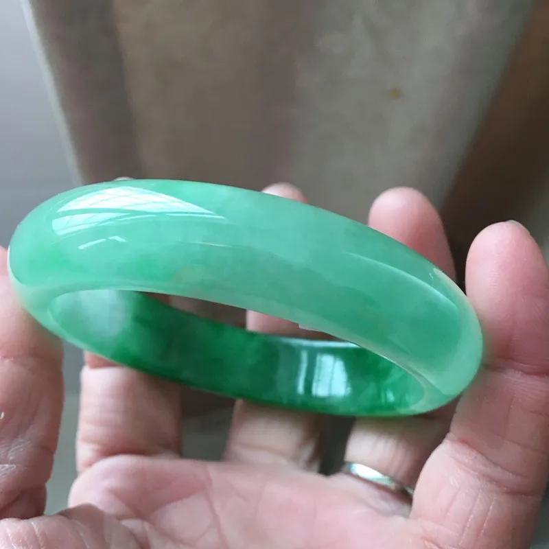 Натуральные бирманские нефритовые браслеты круглые ледяные Янг зеленые женские модели нефритовый браслет Изумрудный зеленый браслет зеленый нефритовый браслет