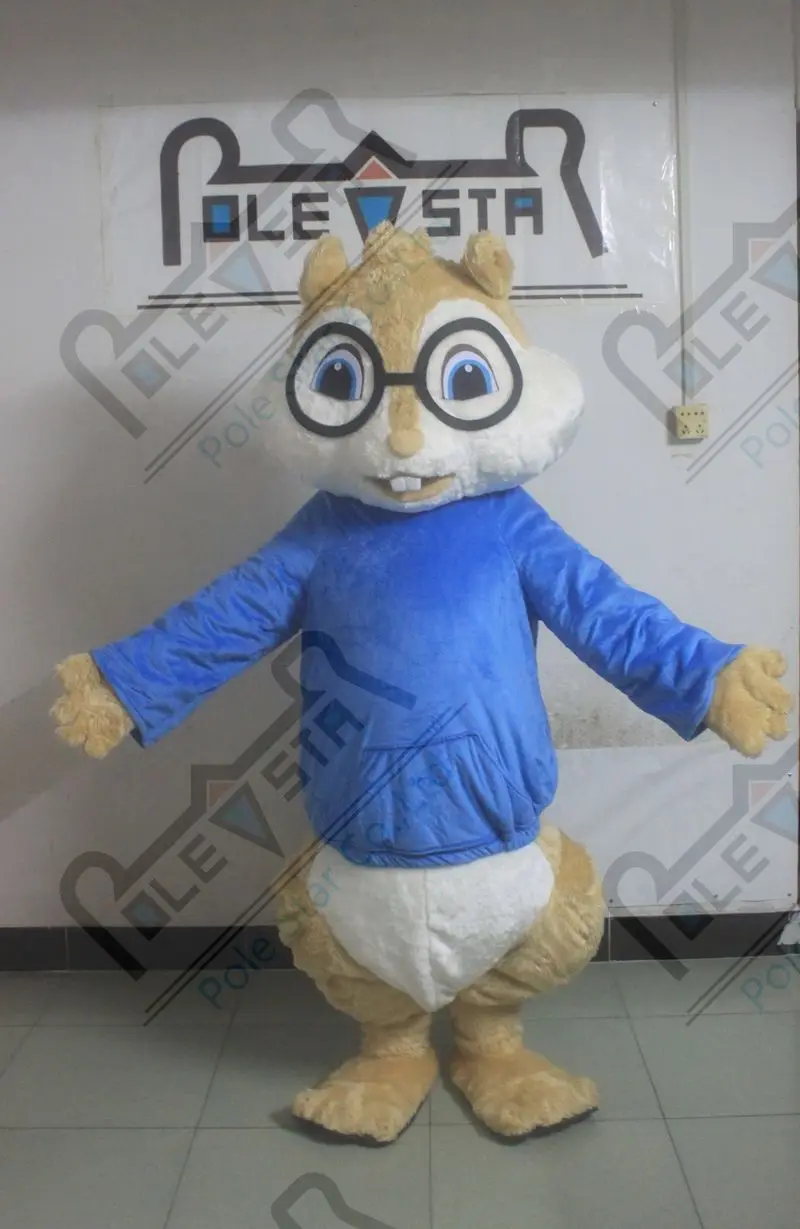 Chipmunk талисман костюмы Элвин Теодор и Симон плюшевые меховые белки