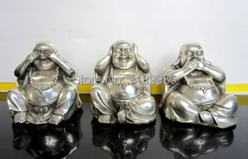 

Tibet Buddhist bronze buddha statues Do not say ,do not listen, do not look